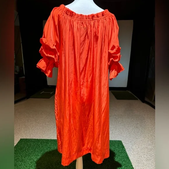 Mersea Tulum Women’s Dress In Sunset Coral/ Orange Size Medium - Picture 10 of 15